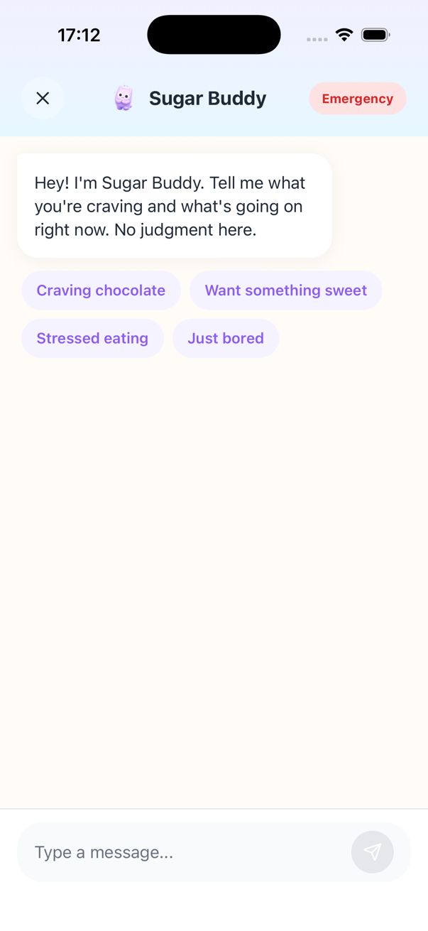 AI Sugar Buddy chat